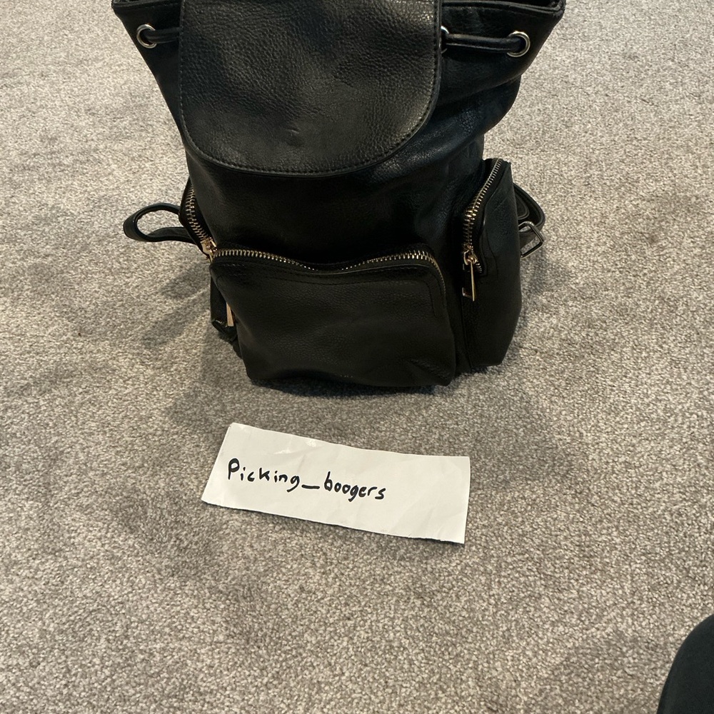 Black Leather‎ Aldo Corsage Backpack